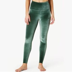 Beyond Yoga Velvet Motion High Waisted Midi Leggings Forest Green XL NWT
